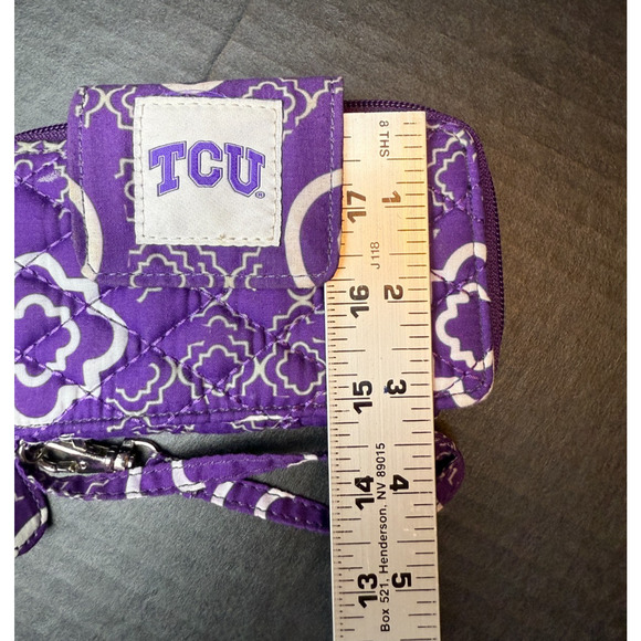 TCU Horned Frogs Purple Quilted Wristlet Wallet By The Honour Society - Picture 7 of 7